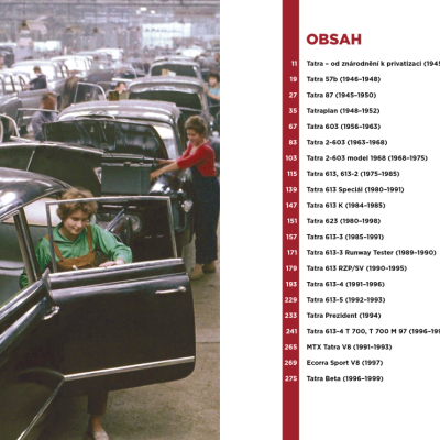 Tatra - osobní automobily na plakátech a v prospektech, 1945-1999