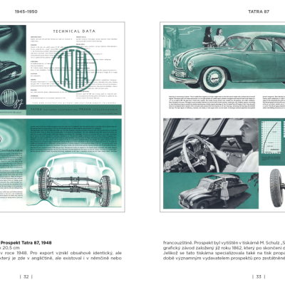 Tatra - osobní automobily na plakátech a v prospektech, 1945-1999