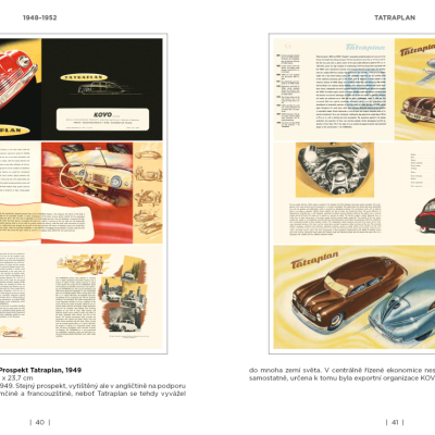 Tatra - osobní automobily na plakátech a v prospektech, 1945-1999