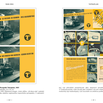Tatra - osobní automobily na plakátech a v prospektech, 1945-1999