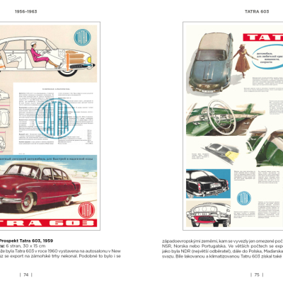 Tatra - osobní automobily na plakátech a v prospektech, 1945-1999