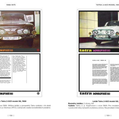 Tatra - osobní automobily na plakátech a v prospektech, 1945-1999