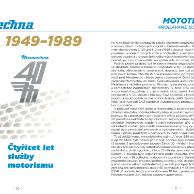 Mototechna - tuzemská i dovážená osobní vozidla na plakátech a v prospektech 1949-1990