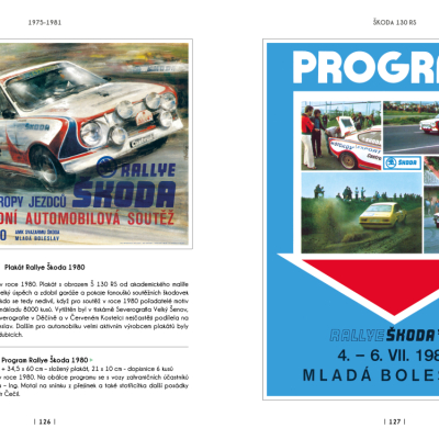 Škoda Motorsport - soutěžní a závodní vozy na plakátech a v prospektech, 1945-2023