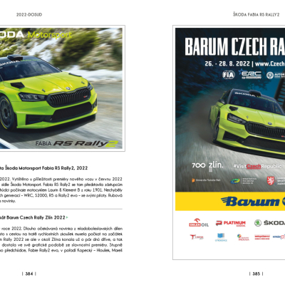 Škoda Motorsport - soutěžní a závodní vozy na plakátech a v prospektech, 1945-2023