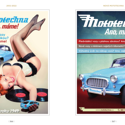 Mototechna - tuzemská i dovážená osobní vozidla na plakátech a v prospektech 1949-1990