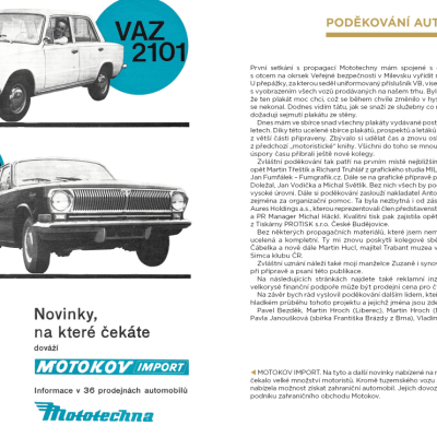 Mototechna - tuzemská i dovážená osobní vozidla na plakátech a v prospektech 1949-1990