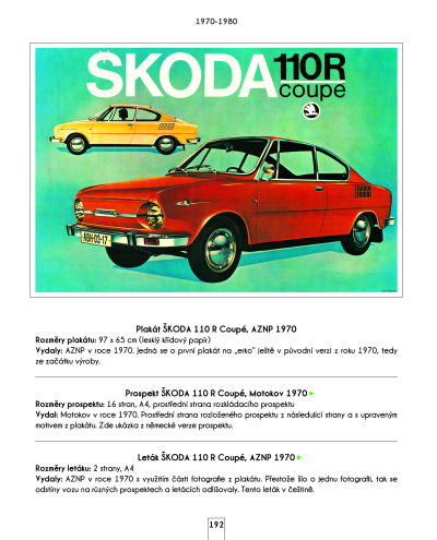 Škoda - automobily na plakátech a v prospektech, 1945-2022 - VYPRODÁNO