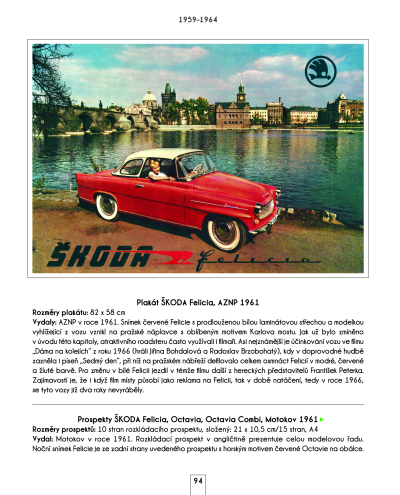 Škoda - automobily na plakátech a v prospektech, 1945-2022 - VYPRODÁNO