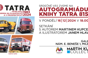 POZVÁNKA na autogramiádu knihy TATRA 815 v Galerii M v Milevsku