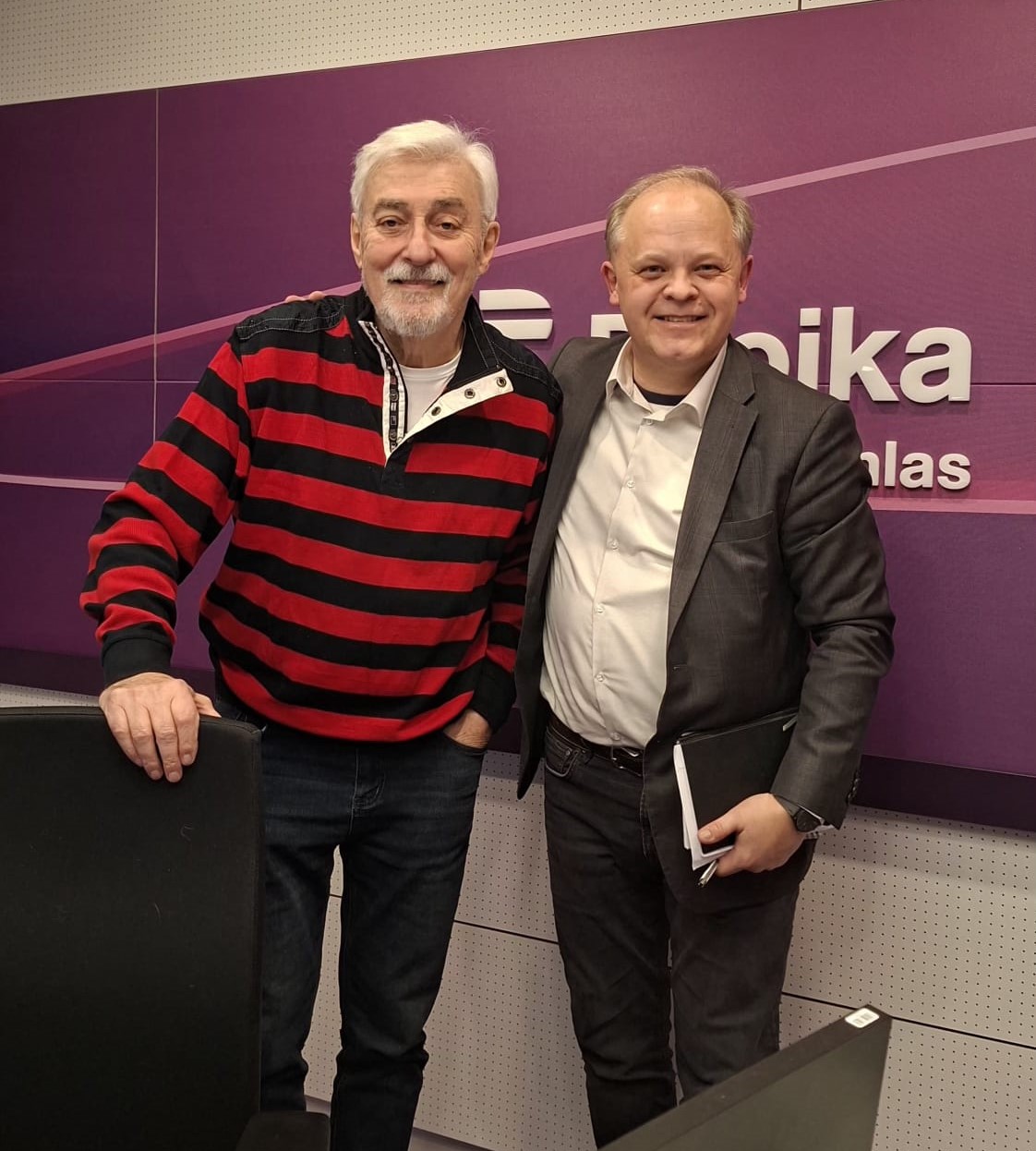 NATÁČENÍ PRO ČESKÝ ROZHLAS DVOJKU. Hostem Jana Rosáka v jeho pořadu 